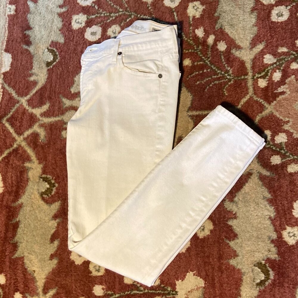 Citizens Of Humanity Thompson Women’s White Mid Rise Skinny Jeans - Size 26